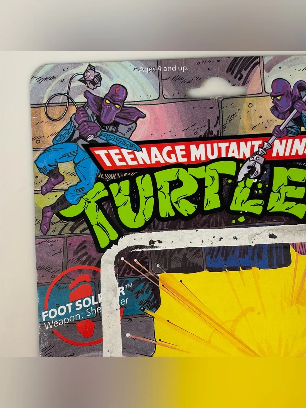 VTG 1988 Teenage Mutant Ninja Turtles Foot Soldier Cardback TMNT 10 Back Card